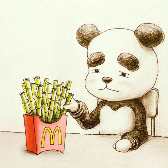 This Japanese Artist Creates Unexpected Illustrations With A Pinch Of Humor