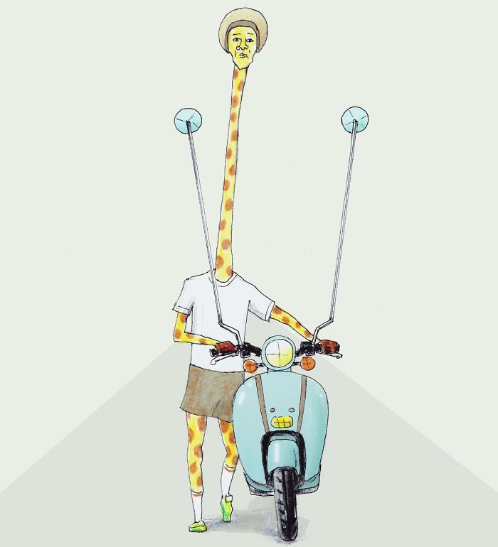 This Japanese Artist Creates Unexpected Illustrations With A Pinch Of Humor