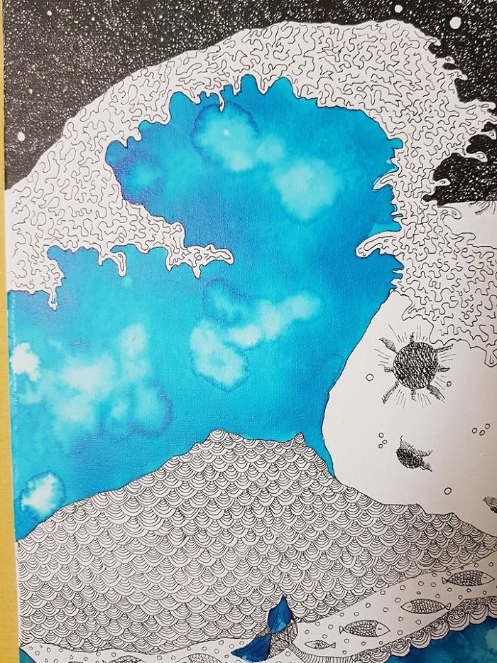 The Sea Of Watercolor And Ink