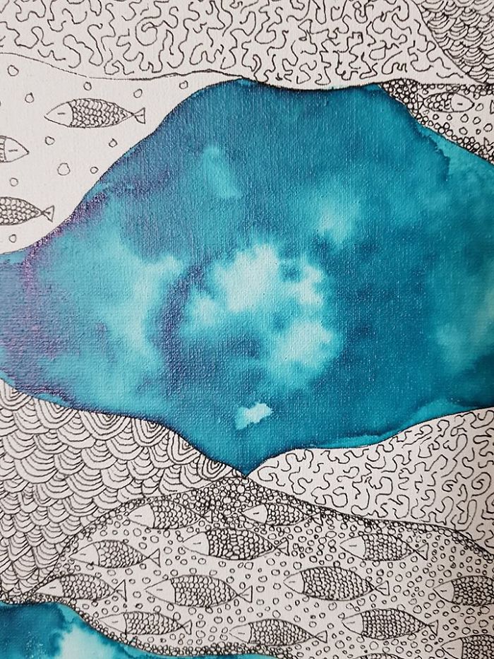 The Sea Of Watercolor And Ink