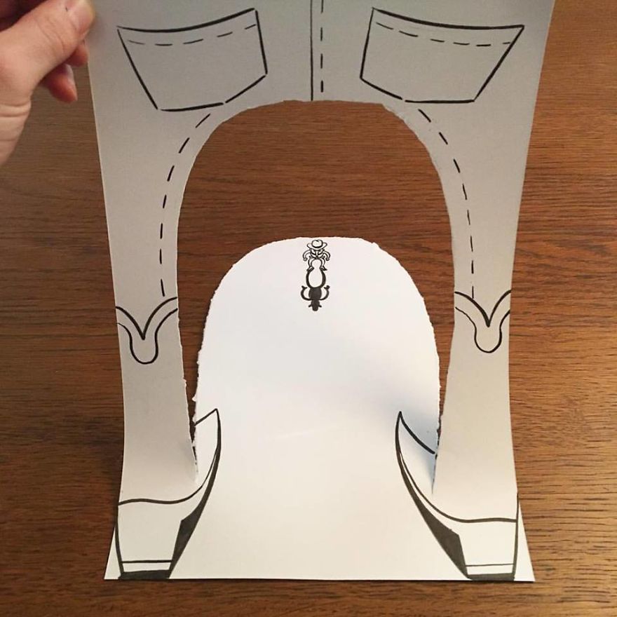 Artist Brings His Drawings To Life By Playing With A Simple Piece Of Paper Artist Brings His Drawings To Life By Playing With A Simple Piece Of Paper