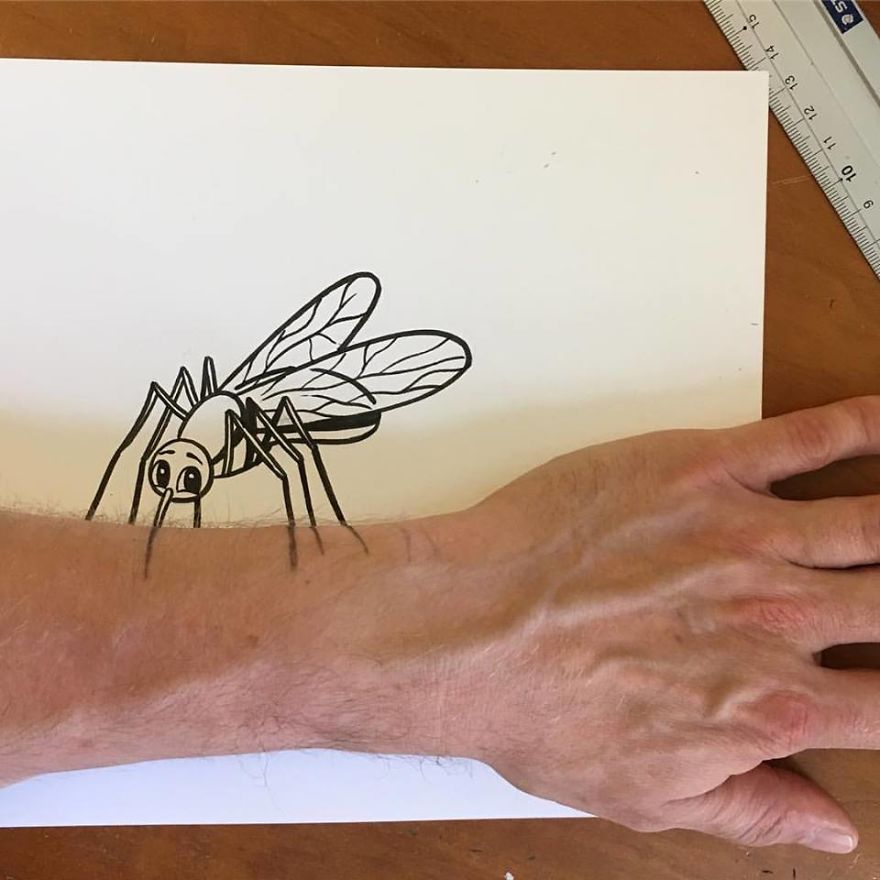 Artist Brings His Drawings To Life By Playing With A Simple Piece Of Paper Artist Brings His Drawings To Life By Playing With A Simple Piece Of Paper