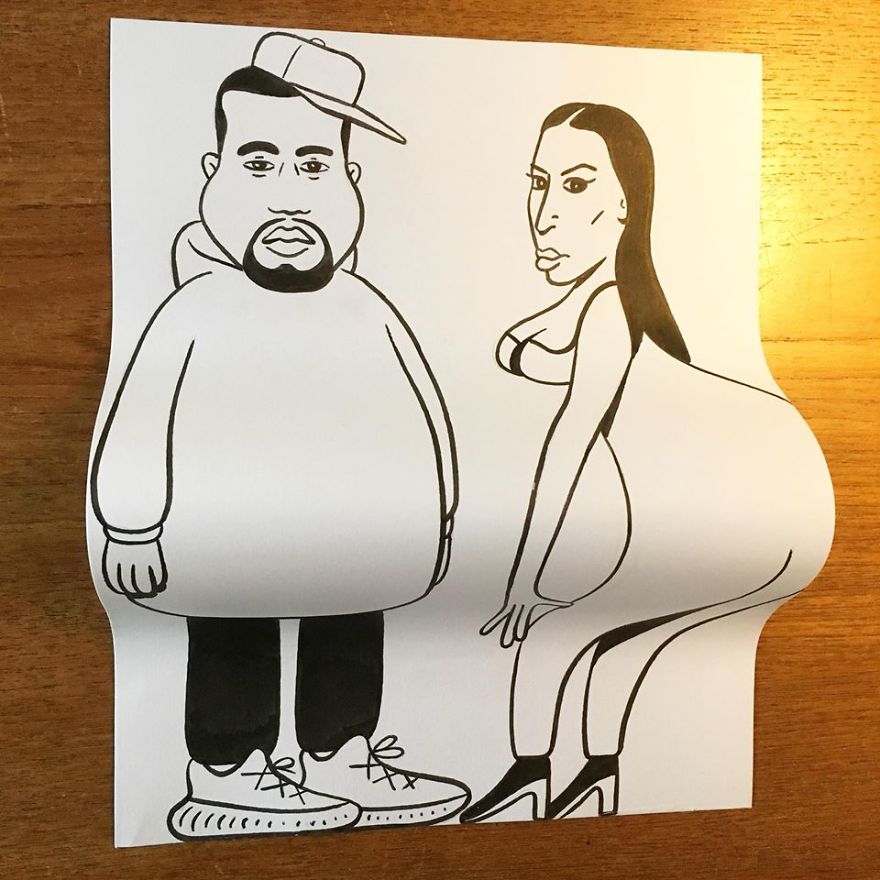 Artist Brings His Drawings To Life By Playing With A Simple Piece Of Paper Artist Brings His Drawings To Life By Playing With A Simple Piece Of Paper