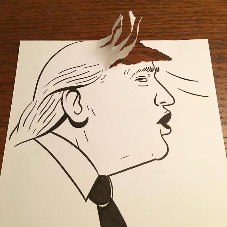 Artist Brings His Drawings To Life By Playing With A Simple Piece Of Paper Artist Brings His Drawings To Life By Playing With A Simple Piece Of Paper