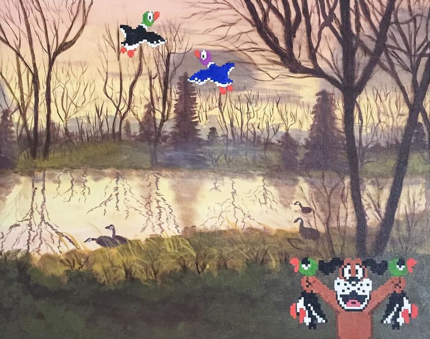 I Take Unwanted Thrift Store Art And Add A Touch Of Whimsy And Pop Culture I Take Unwanted Thrift Store Art And Add A Touch Of Whimsy And Pop Culture