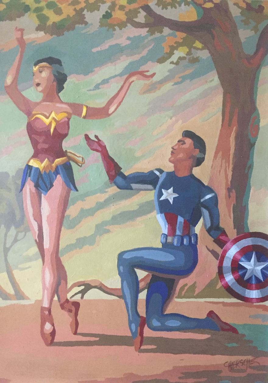 I Take Unwanted Thrift Store Art And Add A Touch Of Whimsy And Pop Culture I Take Unwanted Thrift Store Art And Add A Touch Of Whimsy And Pop Culture