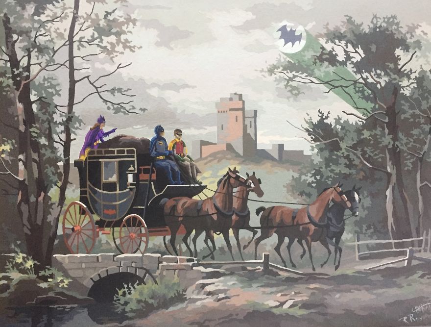 I Take Unwanted Thrift Store Art And Add A Touch Of Whimsy And Pop Culture I Take Unwanted Thrift Store Art And Add A Touch Of Whimsy And Pop Culture