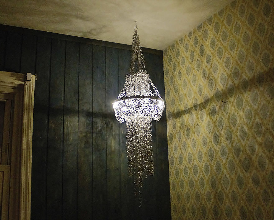I Made A Chandelier From Hundreds Of Soda Can Tabs