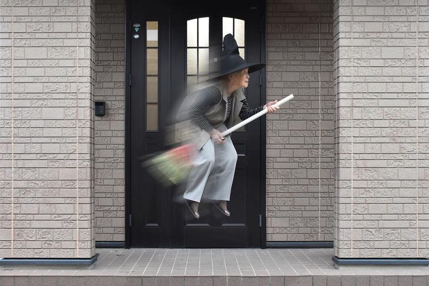 Ever Since This 90-Year-Old Japanese Grandma Discovered Photography She Can’t Stop Taking Hilarious Self-Portraits (New Pics)