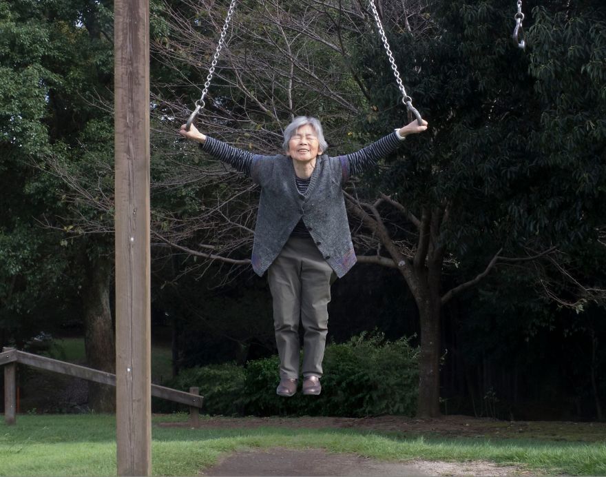 Ever Since This 90-Year-Old Japanese Grandma Discovered Photography She Can’t Stop Taking Hilarious Self-Portraits (New Pics)