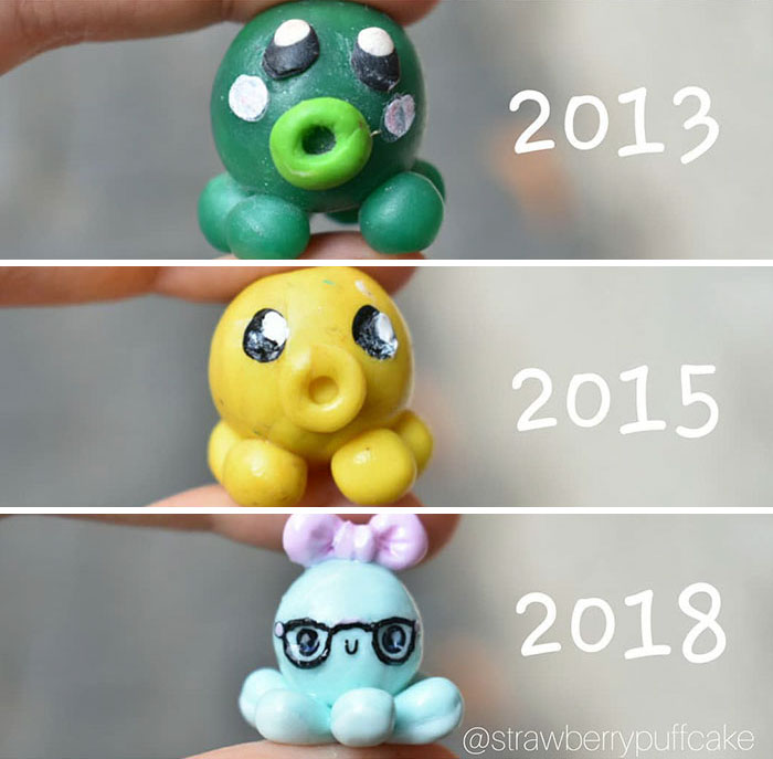 Artist Tries To Recreate Her Old Artworks, Gets Pleasantly Surprised By How Much She Has Evolved (41 Pics) Artist Tries To Recreate Her Old Artworks, Gets Pleasantly Surprised By How Much She Has Evolved (41 Pics)