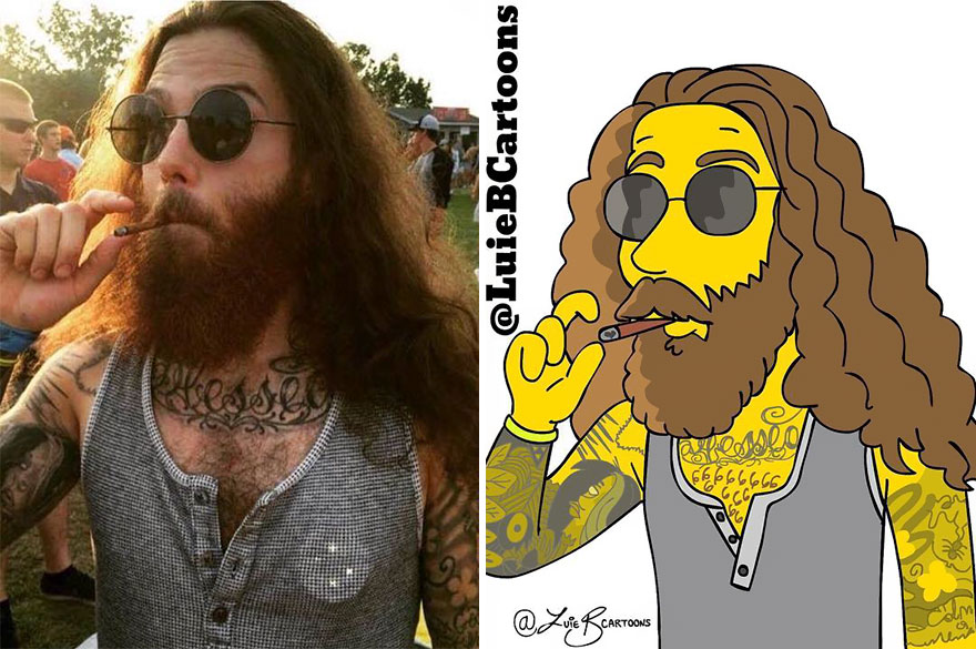 Artist Turns People Into Simpsons And Everyone Is Loving It Artist Turns People Into Simpsons And Everyone Is Loving It