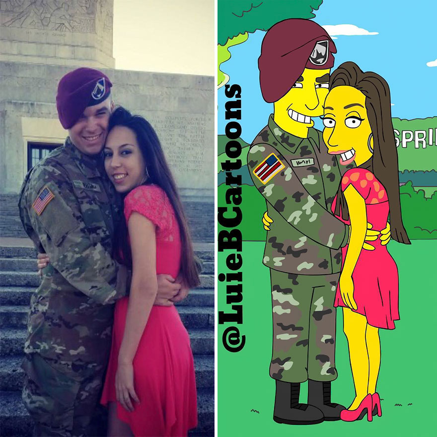 Artist Turns People Into Simpsons And Everyone Is Loving It Artist Turns People Into Simpsons And Everyone Is Loving It