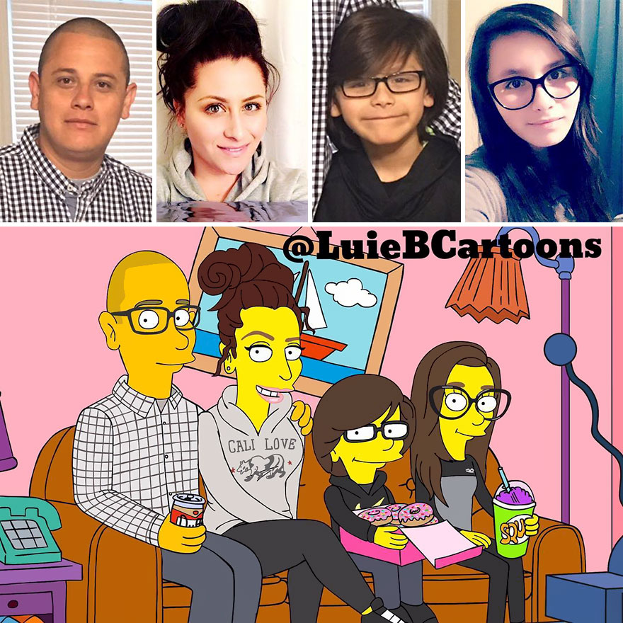 Artist Turns People Into Simpsons And Everyone Is Loving It Artist Turns People Into Simpsons And Everyone Is Loving It
