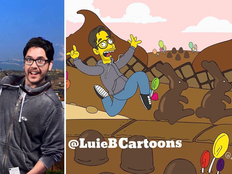 Artist Turns People Into Simpsons And Everyone Is Loving It Artist Turns People Into Simpsons And Everyone Is Loving It