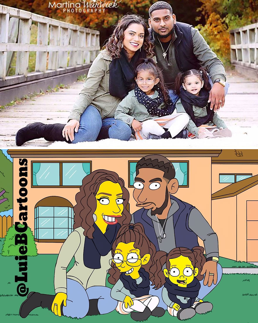 Artist Turns People Into Simpsons And Everyone Is Loving It Artist Turns People Into Simpsons And Everyone Is Loving It