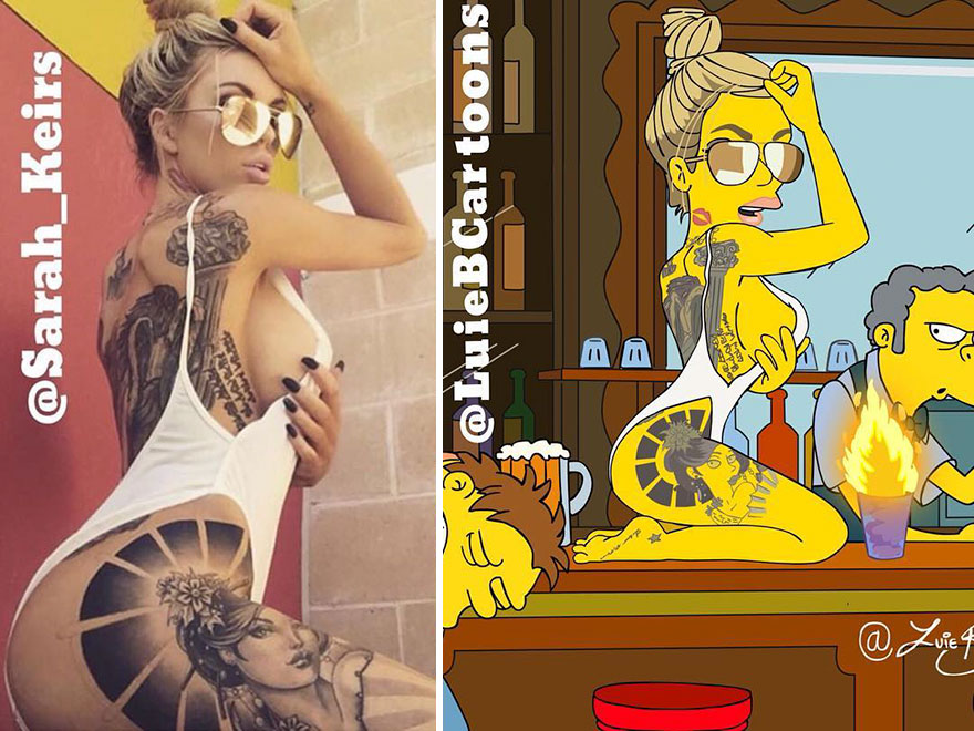 Artist Turns People Into Simpsons And Everyone Is Loving It Artist Turns People Into Simpsons And Everyone Is Loving It