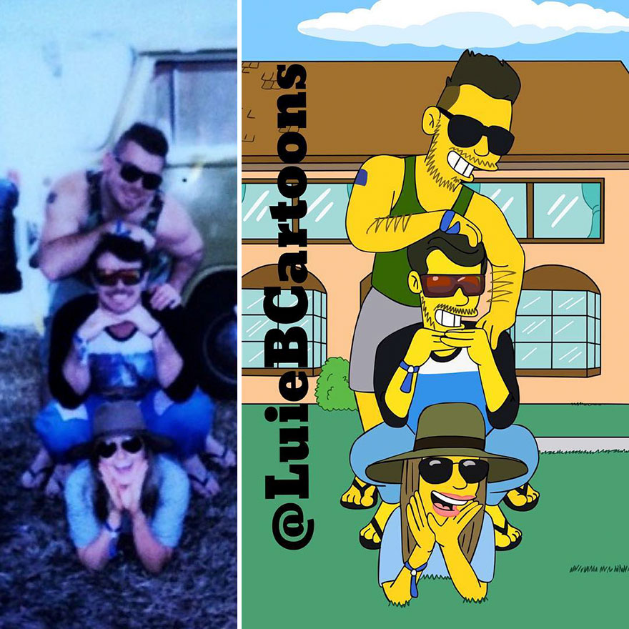 Artist Turns People Into Simpsons And Everyone Is Loving It Artist Turns People Into Simpsons And Everyone Is Loving It