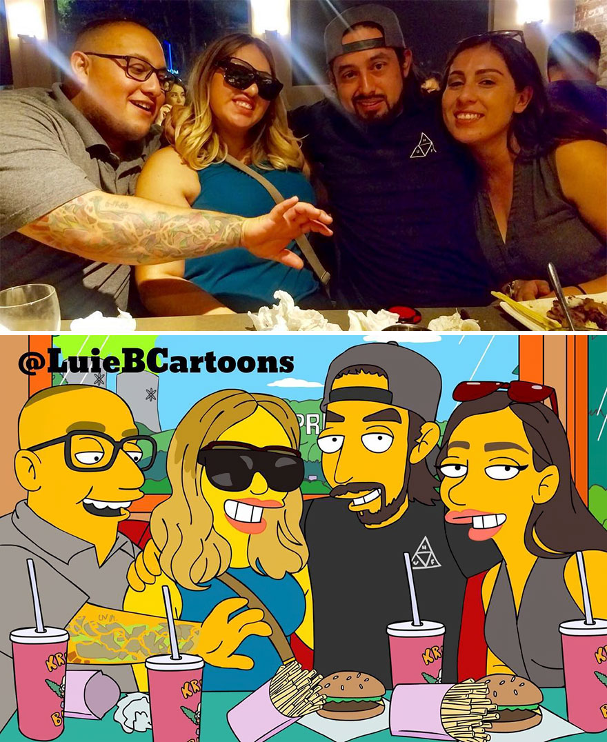 Artist Turns People Into Simpsons And Everyone Is Loving It Artist Turns People Into Simpsons And Everyone Is Loving It