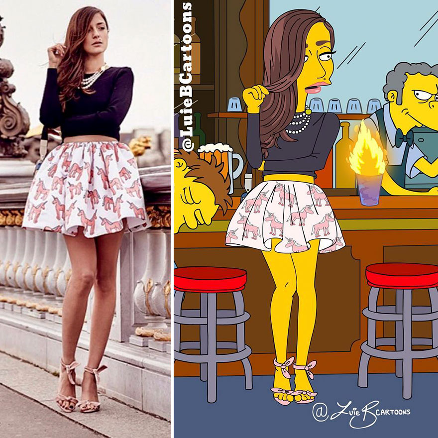 Artist Turns People Into Simpsons And Everyone Is Loving It Artist Turns People Into Simpsons And Everyone Is Loving It