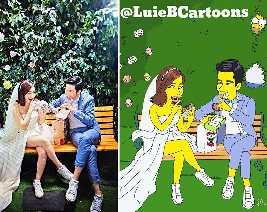 Artist Turns People Into Simpsons And Everyone Is Loving It Artist Turns People Into Simpsons And Everyone Is Loving It