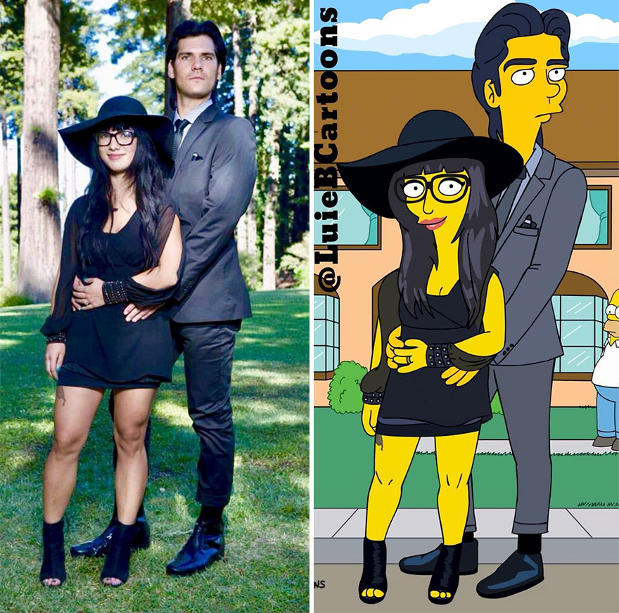 Artist Turns People Into Simpsons And Everyone Is Loving It Artist Turns People Into Simpsons And Everyone Is Loving It