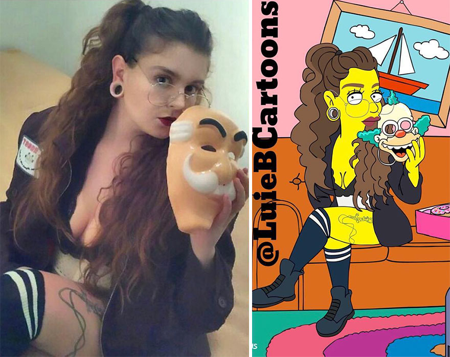 Artist Turns People Into Simpsons And Everyone Is Loving It Artist Turns People Into Simpsons And Everyone Is Loving It