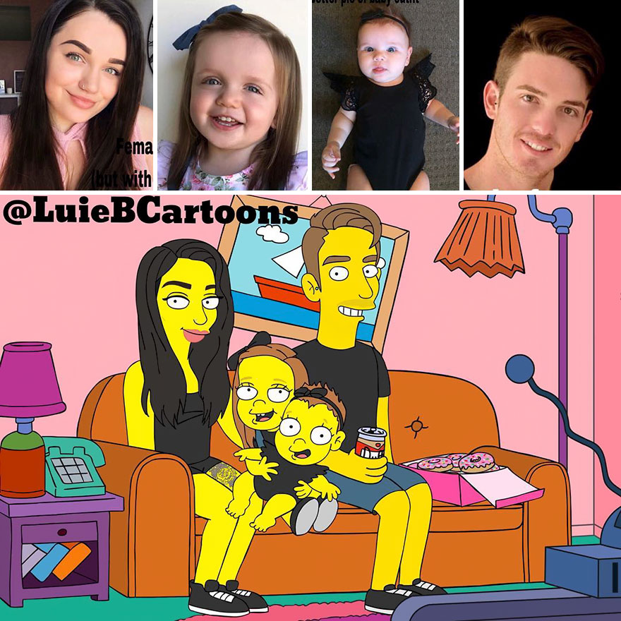 Artist Turns People Into Simpsons And Everyone Is Loving It Artist Turns People Into Simpsons And Everyone Is Loving It
