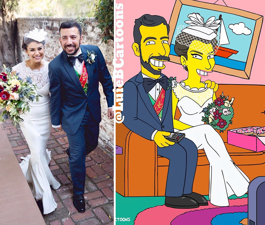 Artist Turns People Into Simpsons And Everyone Is Loving It Artist Turns People Into Simpsons And Everyone Is Loving It