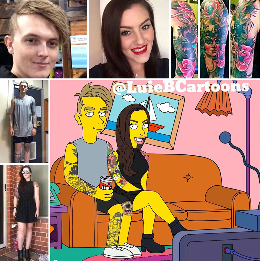 Artist Turns People Into Simpsons And Everyone Is Loving It Artist Turns People Into Simpsons And Everyone Is Loving It