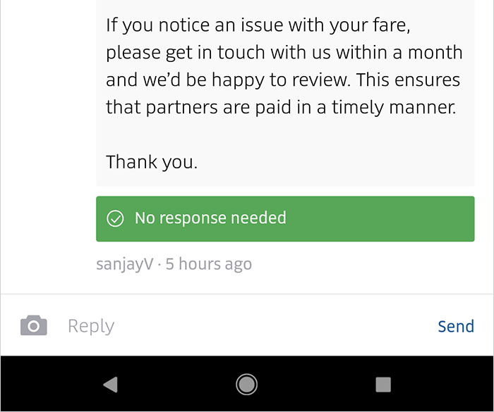 Uber User Accuses Uber Of Scamming Him Out Of $157, Shares Their Terrible Reply Online Uber User Accuses Uber Of Scamming Him Out Of $157, Shares Their Terrible Reply Online