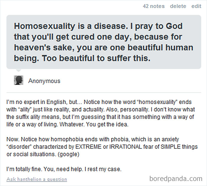 42 Of The Best Comebacks To Homophobic Comments Ever 42 Of The Best Comebacks To Homophobic Comments Ever