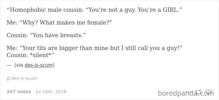 42 Of The Best Comebacks To Homophobic Comments Ever 42 Of The Best Comebacks To Homophobic Comments Ever