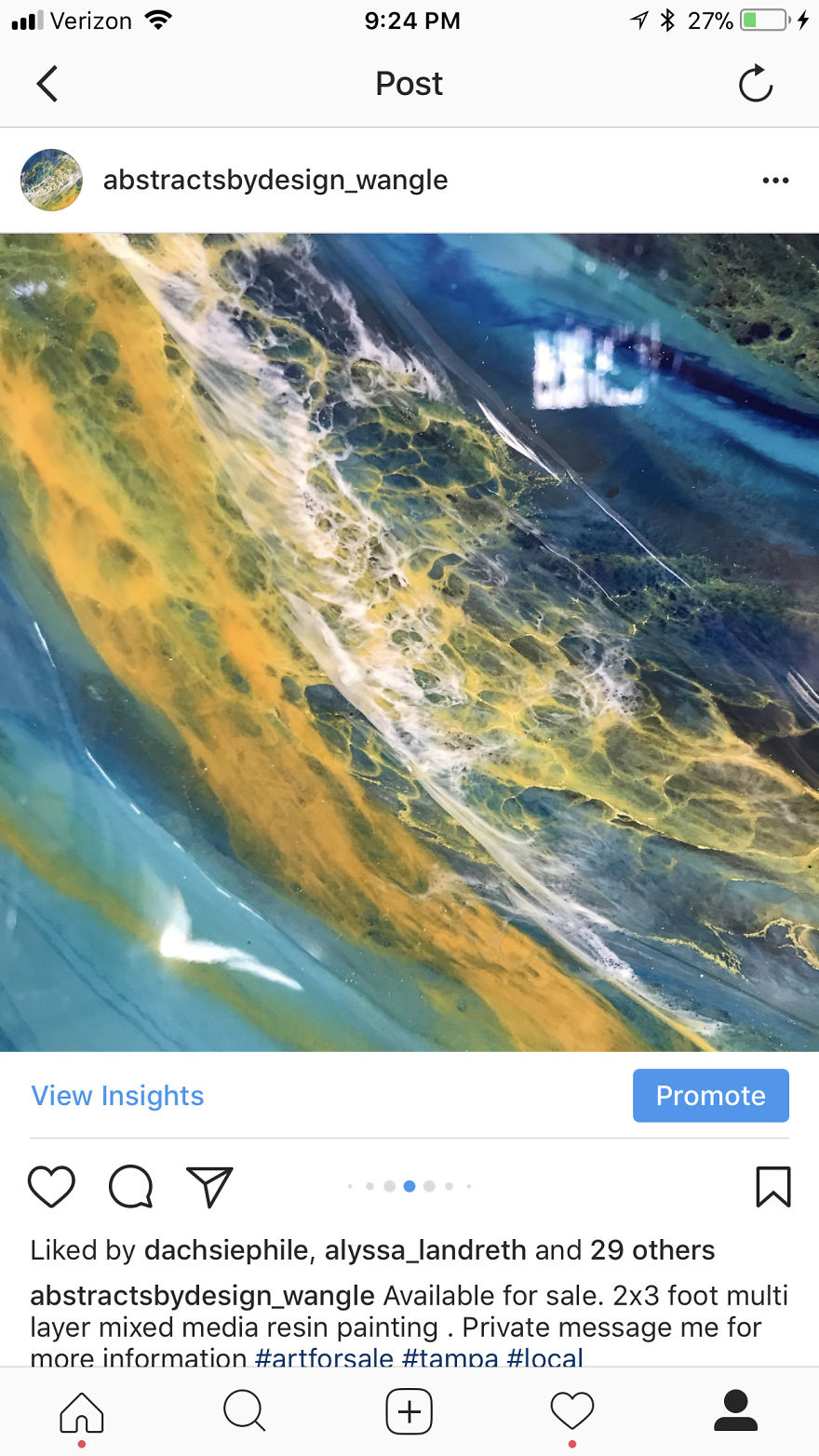 I Am An Abstract Resin Artist From Florida Who Specializes In Wave And Beach Paintings