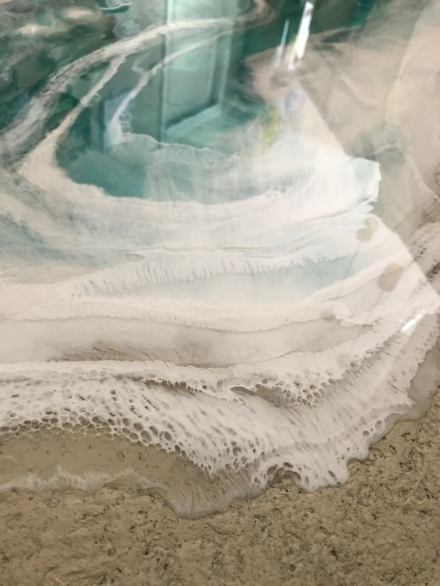 I Am An Abstract Resin Artist From Florida Who Specializes In Wave And Beach Paintings