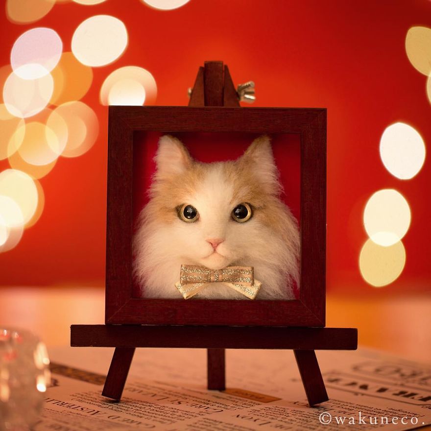 Japanese Artist Makes Realistic 3D Cat Portraits Out Of Felted Wool, And The Result Is Too Purrfect Japanese Artist Makes Realistic 3D Cat Portraits Out Of Felted Wool, And The Result Is Too Purrfect
