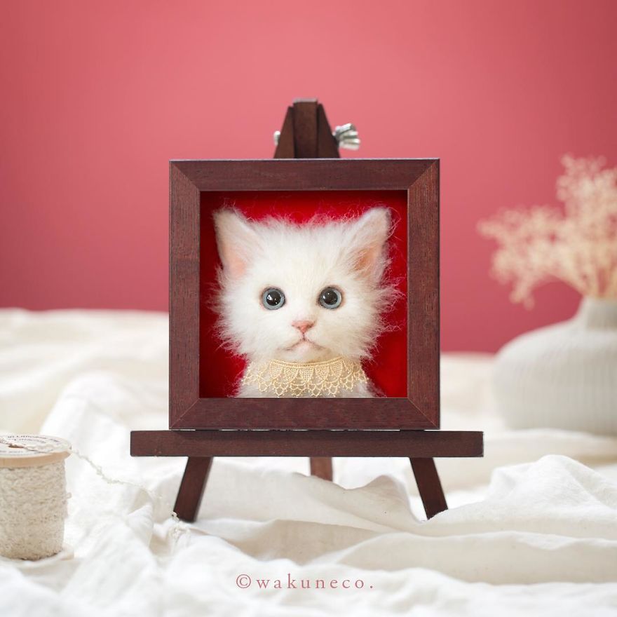 Japanese Artist Makes Realistic 3D Cat Portraits Out Of Felted Wool, And The Result Is Too Purrfect Japanese Artist Makes Realistic 3D Cat Portraits Out Of Felted Wool, And The Result Is Too Purrfect