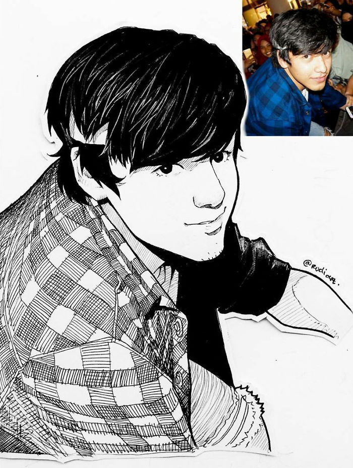Indonesian Illustrator Sketches Real People As Cartoons And You Will Be Amazed At The Accuracy