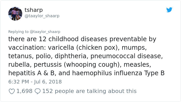 Girl Goes Viral On Twitter For Delivering All The Real Facts About Vaccines And People Can’t Thank Her Enough Girl Goes Viral On Twitter For Delivering All The Real Facts About Vaccines And People Can’t Thank Her Enough