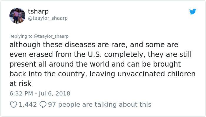 Girl Goes Viral On Twitter For Delivering All The Real Facts About Vaccines And People Can’t Thank Her Enough Girl Goes Viral On Twitter For Delivering All The Real Facts About Vaccines And People Can’t Thank Her Enough