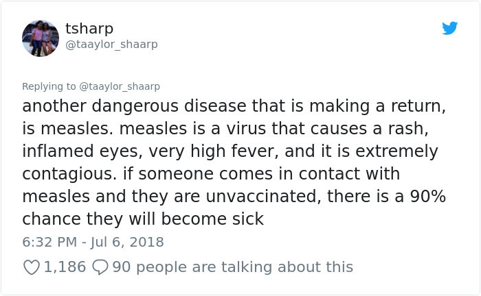 Girl Goes Viral On Twitter For Delivering All The Real Facts About Vaccines And People Can’t Thank Her Enough Girl Goes Viral On Twitter For Delivering All The Real Facts About Vaccines And People Can’t Thank Her Enough