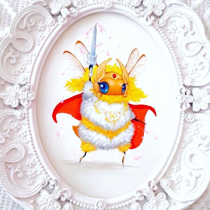 Artist Paints Iconic Movie And Cartoon Characters As Bees, And The Result Is Extremely Cute