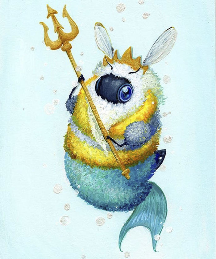 Artist Paints Iconic Movie And Cartoon Characters As Bees, And The Result Is Extremely Cute Artist Paints Iconic Movie And Cartoon Characters As Bees, And The Result Is Extremely Cute