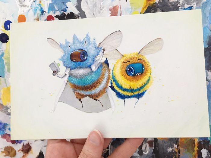Artist Paints Iconic Movie And Cartoon Characters As Bees, And The Result Is Extremely Cute Artist Paints Iconic Movie And Cartoon Characters As Bees, And The Result Is Extremely Cute
