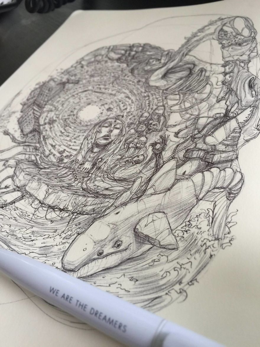 How This Drawing Turned From A Random Scribble To This How This Drawing Turned From A Random Scribble To This