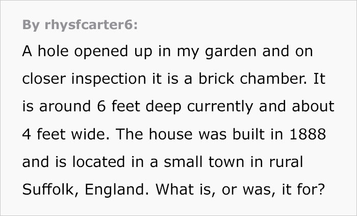 Guy Asks The Internet To Help Identify A Hole That Appeared In His Garden, Probably Wishes He Didn’t Guy Asks The Internet To Help Identify A Hole That Appeared In His Garden, Probably Wishes He Didn’t