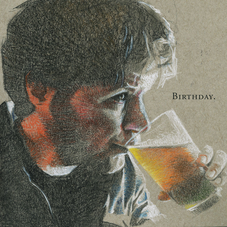 I’ve Drawn Hundreds Of Portraits Of My Friends For Their Birthdays I’ve Drawn Hundreds Of Portraits Of My Friends For Their Birthdays