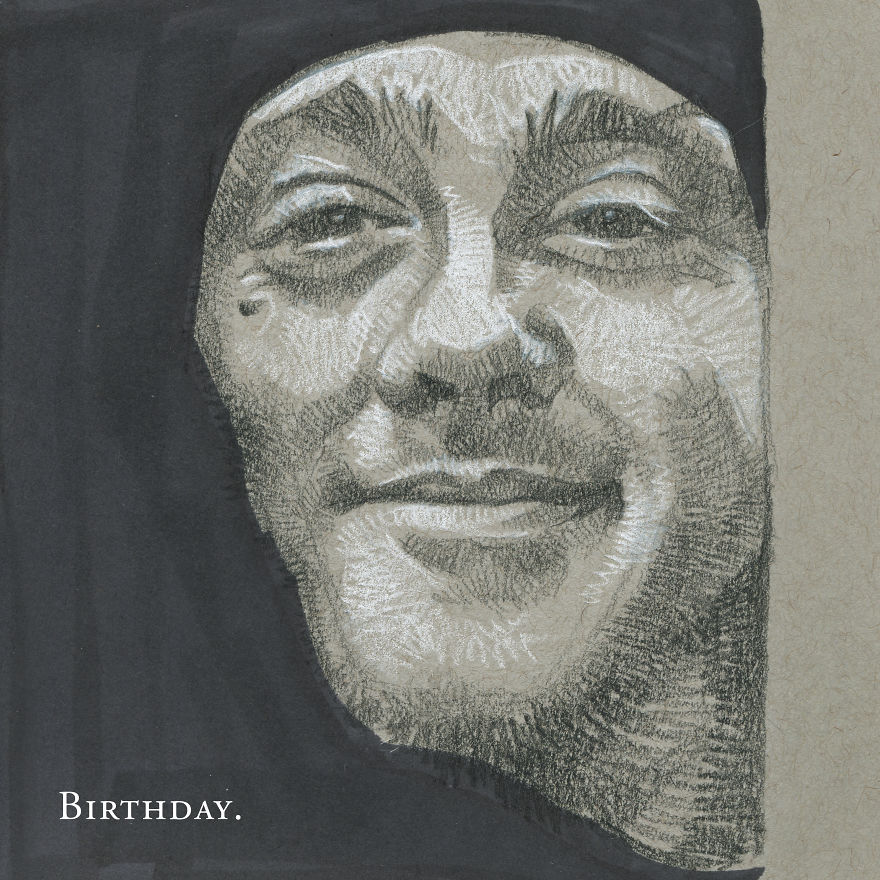 I’ve Drawn Hundreds Of Portraits Of My Friends For Their Birthdays I’ve Drawn Hundreds Of Portraits Of My Friends For Their Birthdays