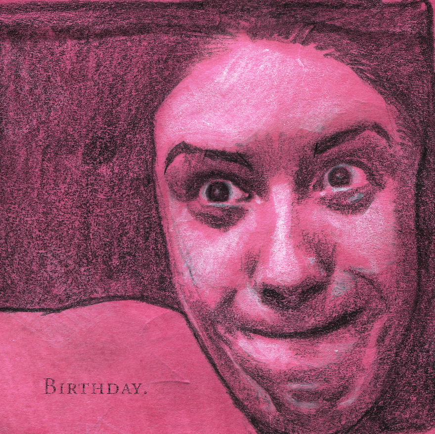 I’ve Drawn Hundreds Of Portraits Of My Friends For Their Birthdays I’ve Drawn Hundreds Of Portraits Of My Friends For Their Birthdays