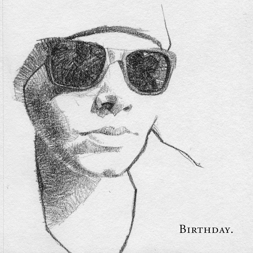 I’ve Drawn Hundreds Of Portraits Of My Friends For Their Birthdays I’ve Drawn Hundreds Of Portraits Of My Friends For Their Birthdays